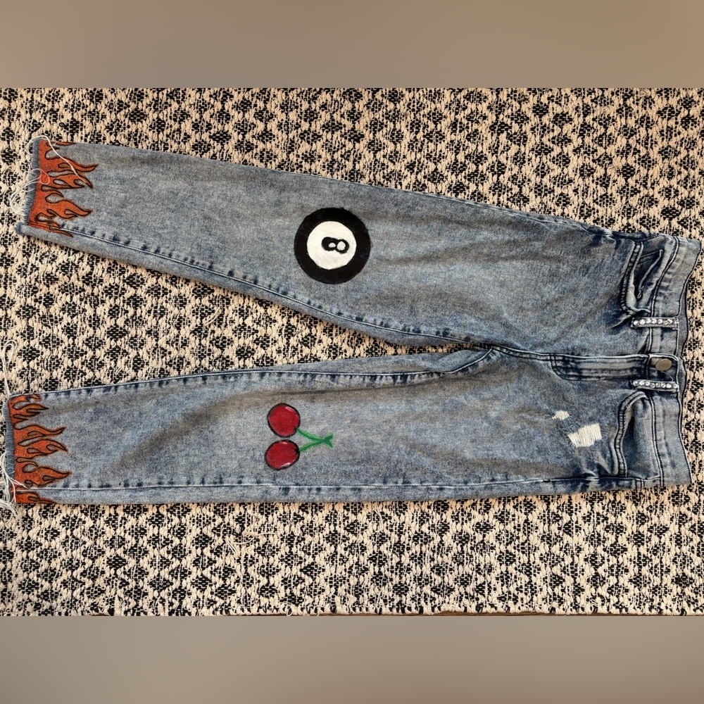 Hand painted jeans